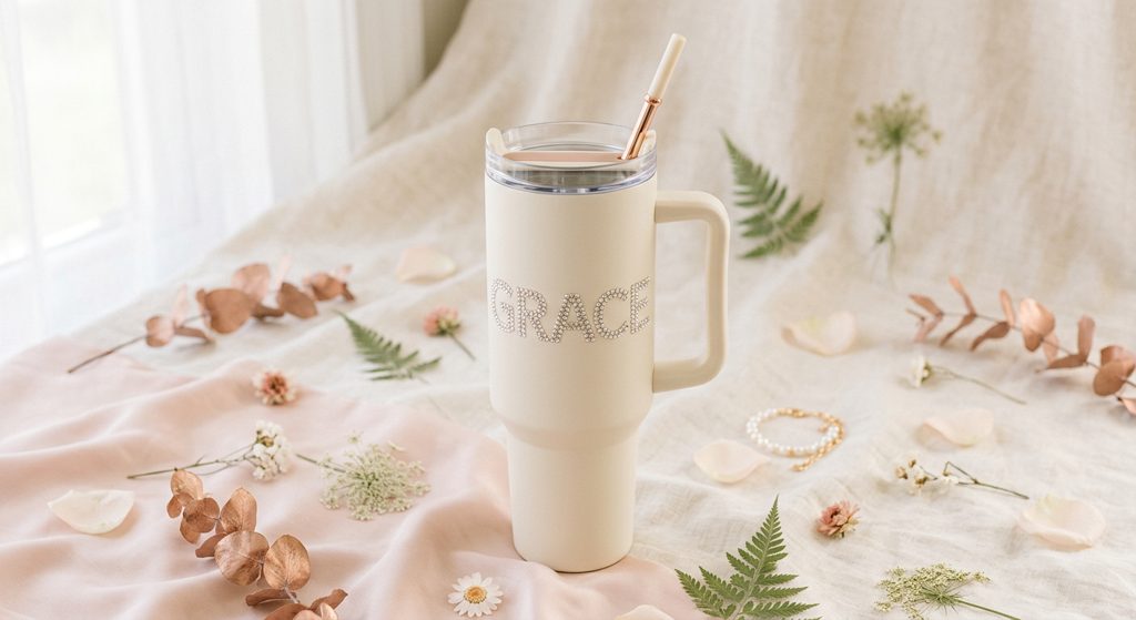 CUSTOM Bedazzled Name Tumbler