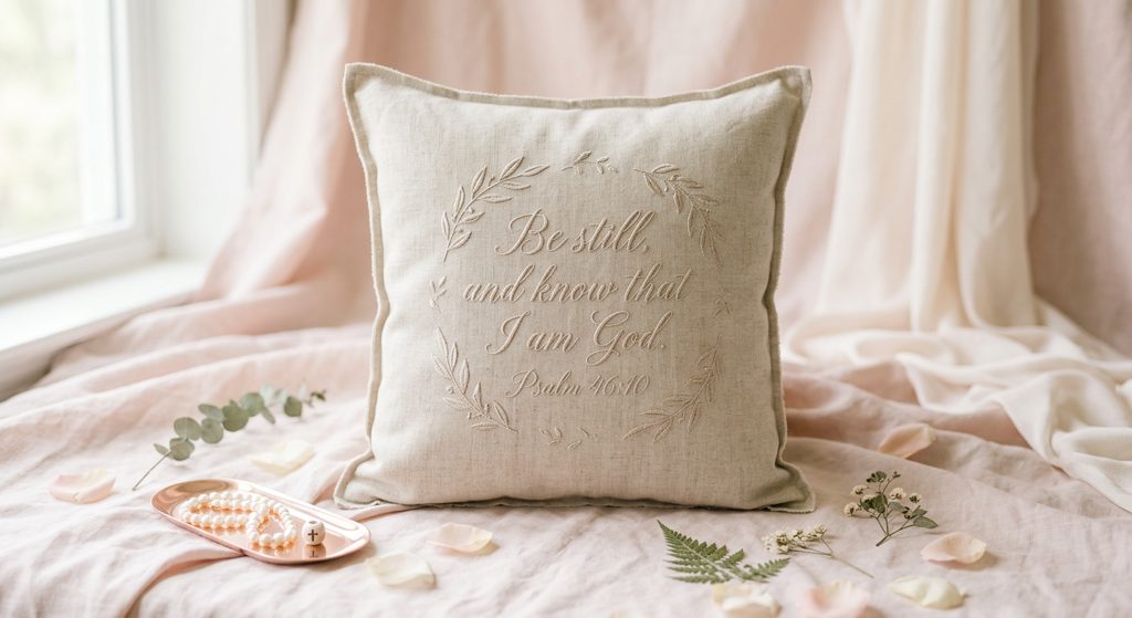 Embroidered Verse Pillow
