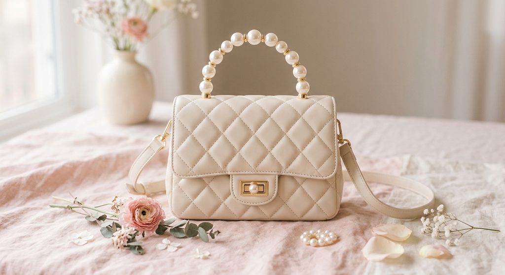 Pearl Handle Shoulder Bag