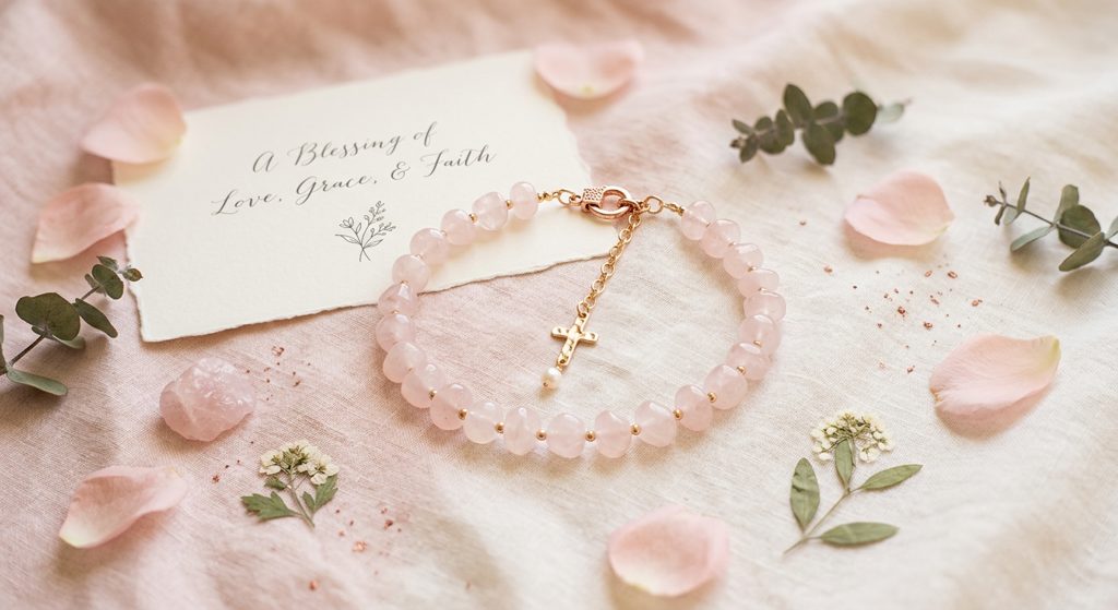Rose Quartz Bead Collar