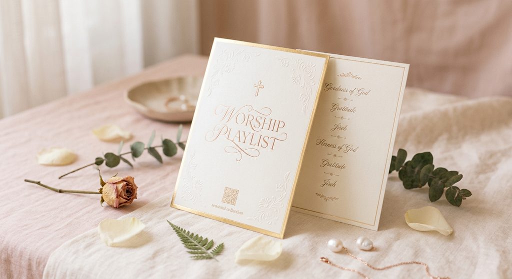Worship Playlist Keepsake Card